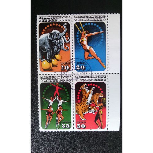 Timbre Allemagne Rda - Ddr Yt 2606-2609 Séries: Arts Du Cirque En Rda 1985