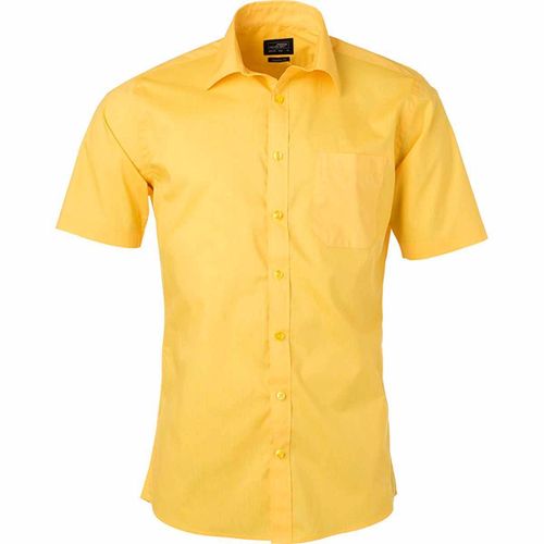 Chemise Popeline Manches Courtes - Jn680 - Homme - Jaune
