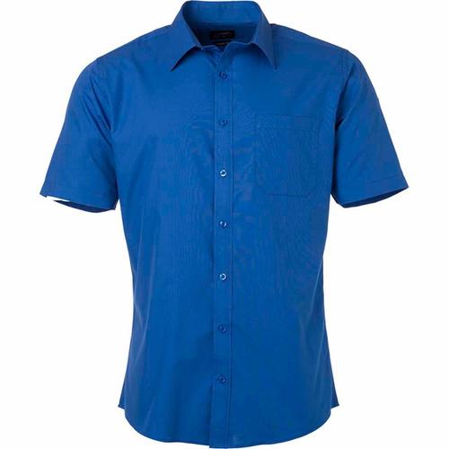 Chemise Popeline Manches Courtes - Jn680 - Homme - Bleu Roi