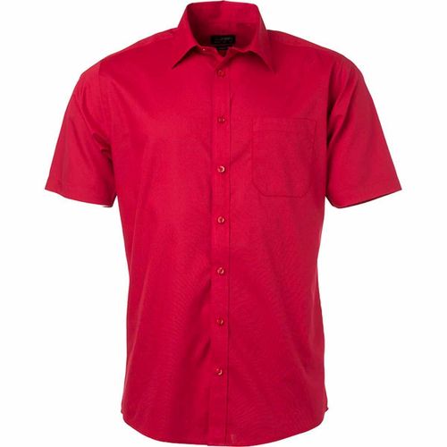 Chemise Popeline Manches Courtes - Jn680 - Homme - Rouge