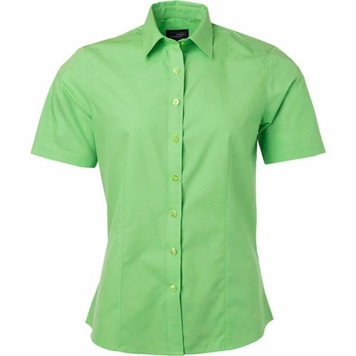 Chemise Popeline Manches Courtes - Jn679 - Femme - Vert Citron