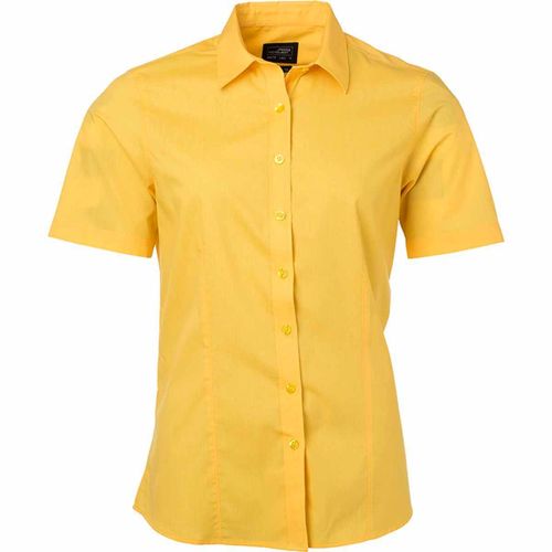 Chemise Popeline Manches Courtes - Jn679 - Femme - Jaune