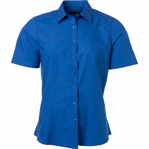 Chemise Popeline Manches Courtes - Jn679 - Femme - Bleu Roi