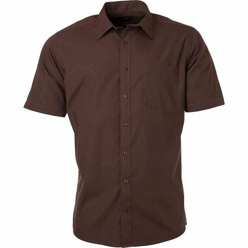 Chemise Popeline Manches Courtes - Jn680 - Homme - Marron
