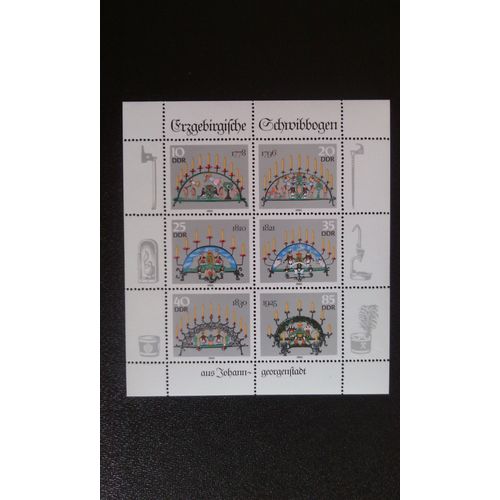 Timbre Allemagne Rda - Ddr Yt 2677-2682 Séries: Bougie Arch Erzgebirge 1986