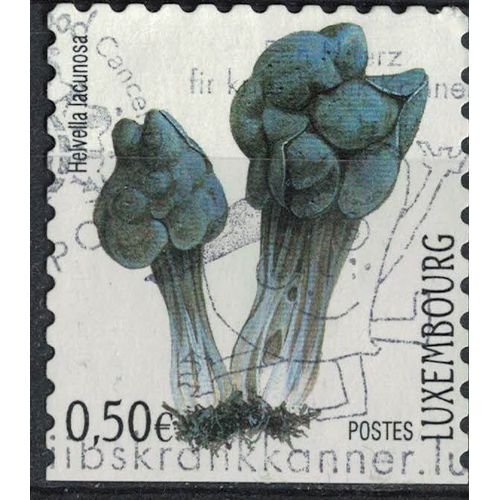 Luxembourg 2004 Oblitéré Used Champignon Helvella Lacunosa Helvelle Lacuneuse Su