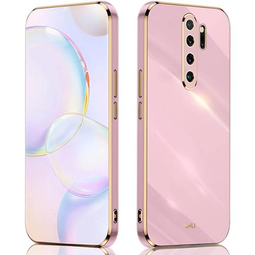 Coque Pour Xiaomi Redmi Note 8 Pro, Silicone Coloré Case Protégez La Caméra, Étui Ultra-Fin Antichoc Pour Femme Mauve