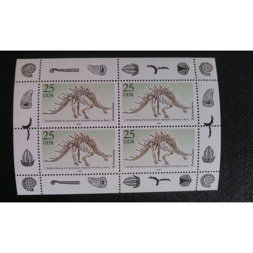 Timbre Allemagne Rda - Ddr Yt 2925 A Musée D'histoire Naturelle Des 100 Ans, Université Humboldt 1990