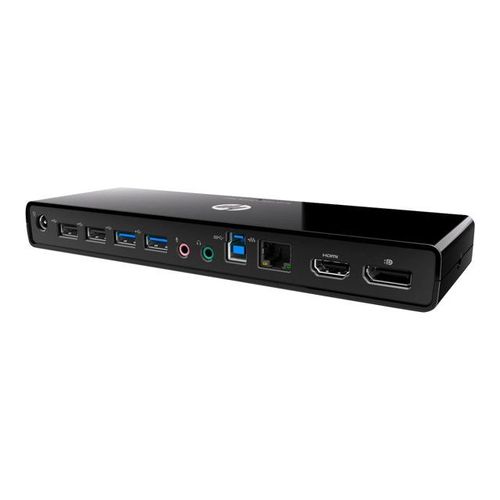 HP 3005pr USB3 Port Replicator - Station d'accueil - USB - HDMI, DP - 1GbE - Europe - pour ZBook 15u G2, 15u G3, 15u G4, 15u G5, 17 G3, 17 G4, Create G7, Studio G7, Studio x360 G5