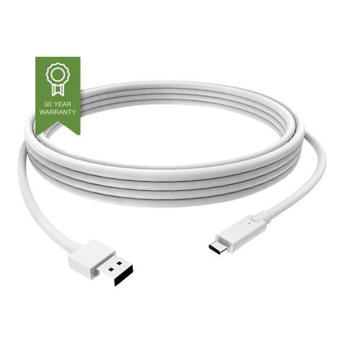 Vision - Câble USB - USB type A (M) pour 24 pin USB-C (M) - USB 3.0 - 3 A - 1 m - blanc