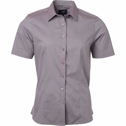 Chemise Popeline Manches Courtes - Jn679 - Femme - Gris Acier