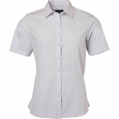 Chemise Popeline Manches Courtes - Jn679 - Femme - Gris Clair