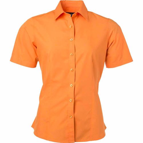 Chemise Popeline Manches Courtes - Jn679 - Femme - Orange