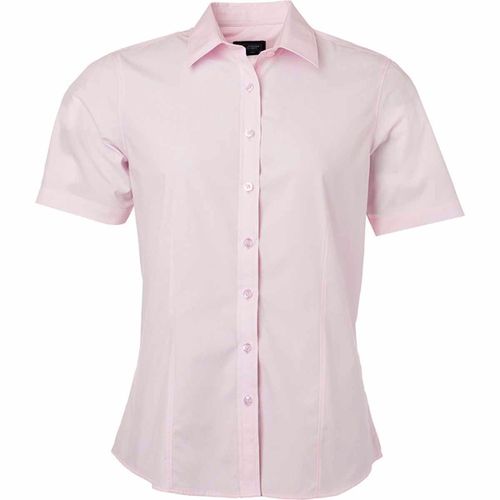 Chemise Popeline Manches Courtes - Jn679 - Femme - Rose Clair