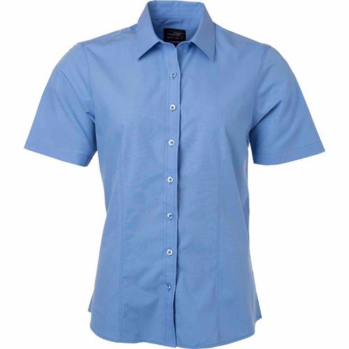 Chemise Popeline Manches Courtes - Jn679 - Femme - Bleu Aqua