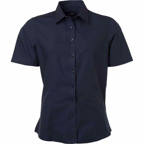 Chemise Popeline Manches Courtes - Jn679 - Femme - Bleu Marine