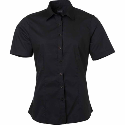 Chemise Popeline Manches Courtes - Jn679 - Femme - Noir