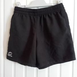 Short Rugby Kipsta 12 Ans Noir