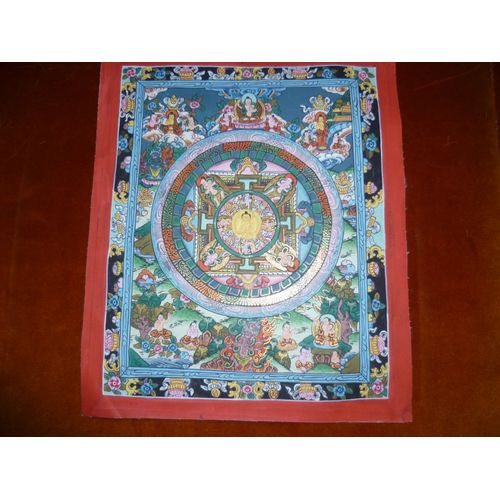 Thanka Mandala Népal Support De Méditation