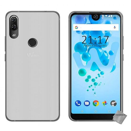 Housse Etui Coque Pochette Silicone Gel Fine Pour Wiko View 2 Pro + Film Ecran - Blanc Transparent