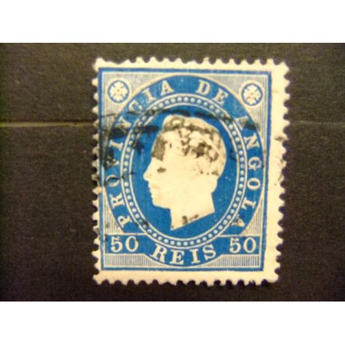 Angola 1885 Luis 1 Impresion En Relieve Yvert 20 Fu Dent 12 1/2
