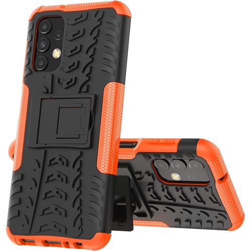 Coque Pour Samsung A13 Protection Militaire Shockabsorption Et Antirayures Amovible 2 En 1 Coque De Samsung Galaxy A13. Hyun Orange