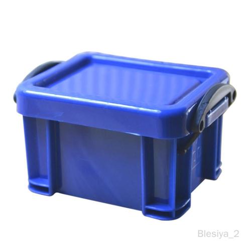 Mini Boîte à Serrure 6x, Boîtes De Rangement Super Mignonnes, Organisateur Pour Bijoux Bleu Foncé