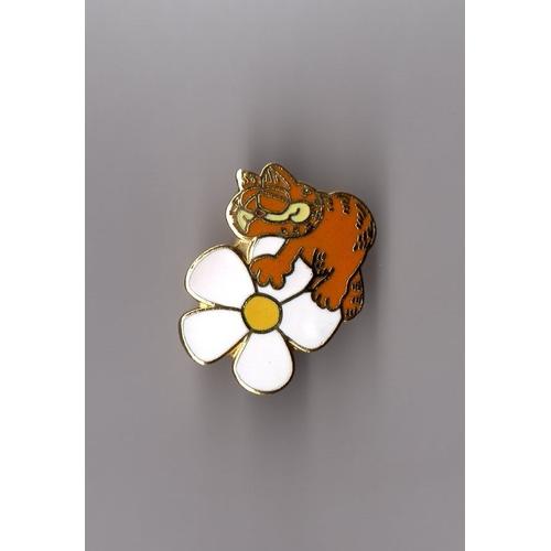 Pin's Garfield (Version Fleur Egf Signé United Feature Syndicate)