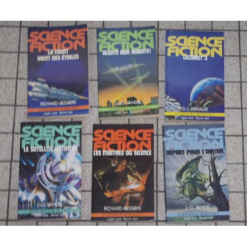 Satellite Artificiel + Maitres Du Silence + Mort Vient Des Étoiles + Départ Pour L'avenir + Lazaret 3 + Alerte Aux Robots - Lot Livres Poche Science Fiction Collection Fleuve Noir