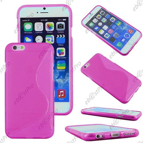 Ebeststar ® Verre + Lot X3 Etui Housse Coque S-Line Silicone Protection En Gel Pour Apple Iphone 6s 6 Écran 4.7", Couleur Transparent, Violet, Rose [Dimensions Precises De Votre Appareil : 138,3 X 67,1 X 7,1 Mm, Écran 4.7'']