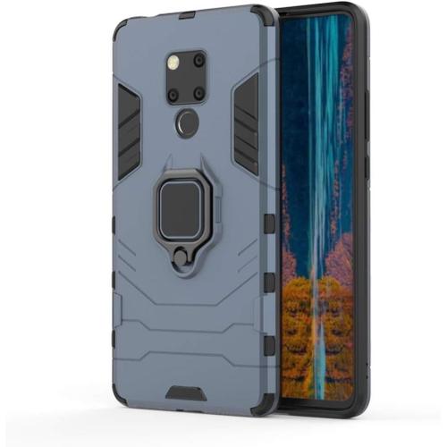 Cas De Couverture Housse De Protection Antichoc Pc+Tpu For Huawei Mate 20 X Avec Support D'anneau Magnétique Noir Color : Navy Blue