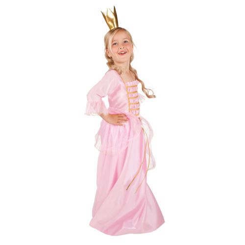 Déguisement Princesse Rose Et Doré Fille - Taille: M 7-9 Ans (120-130 Cm)