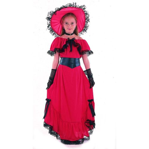 Déguisement Scarlett Rouge Fille - Taille: S 4-6 Ans (110-120 Cm)