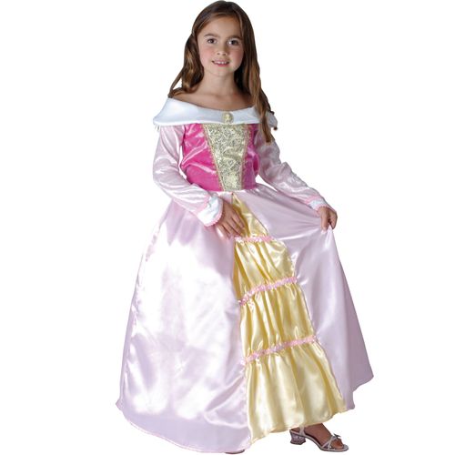 Déguisement Princesse Robe Satinée Fille - Taille: L 10-12 Ans (130-140 Cm)