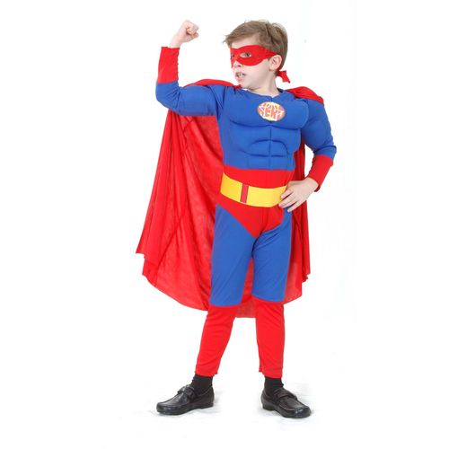 Déguisement Matelassé Super Héros Garçon - Taille: M 7-9 Ans (120-130 Cm)