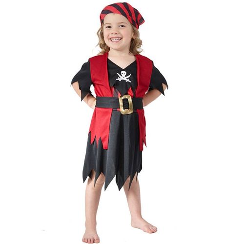 Déguisement Pirate Corsaire Fille - Taille: Xs 3-4 Ans (92-104 Cm)