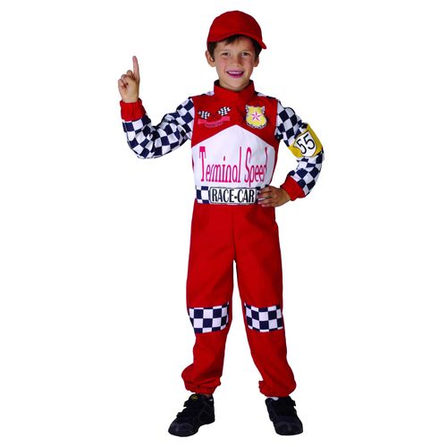 Déguisement Pilote De Course Enfant - Taille: M 7-9 Ans (120-130 Cm)