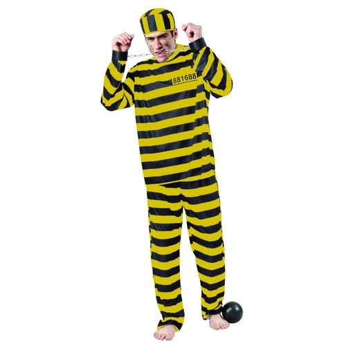 Déguisement Prisonnier Jaune Adulte - Taille: M / L