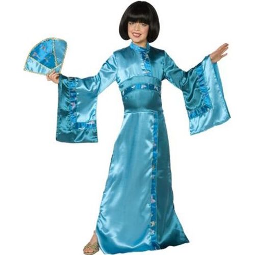 Déguisement Chinoise Bleue Fille - Taille: 3-5 Ans (110 Cm)