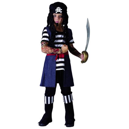 Déguisement Pirate Tatoué Garçon - Taille: S 4-6 Ans (110-120 Cm)