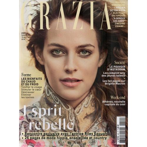 Grazia 451 - Riley Keough Esprit Rebelle / Bienfaits Du Chaud Et Du Froid / Instagram / Athènes