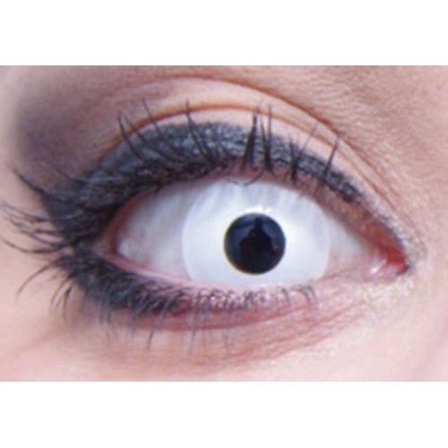 Lentilles De Contact Sans Correction Fantaisie Oeil Blanc Usage Unique Adulte