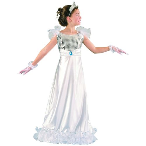 Déguisement Princesse Blanche Fille - Taille: M 7-9 Ans (120-130 Cm)