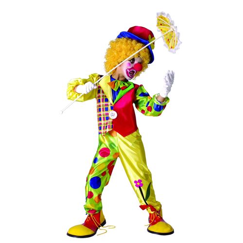 Déguisement Clown Multicolore Garçon - Taille: L 10-12 Ans (130-140 Cm)