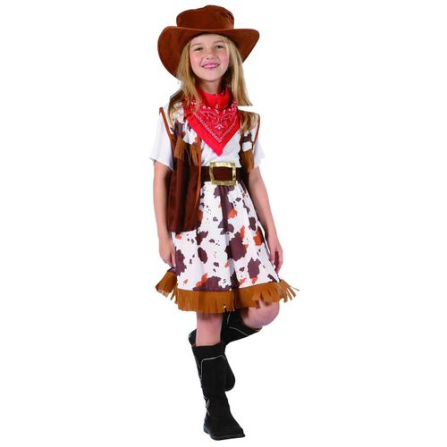 Déguisement Cowboy De L'ouest Fille - Taille: S 4-6 Ans (110-120 Cm)