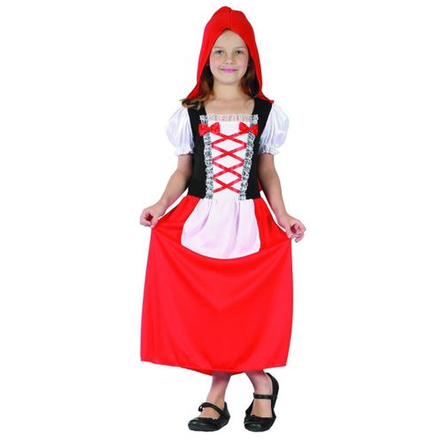Déguisement Chaperon Rouge Long Fille - Taille: L 10-12 Ans (130-140 Cm)