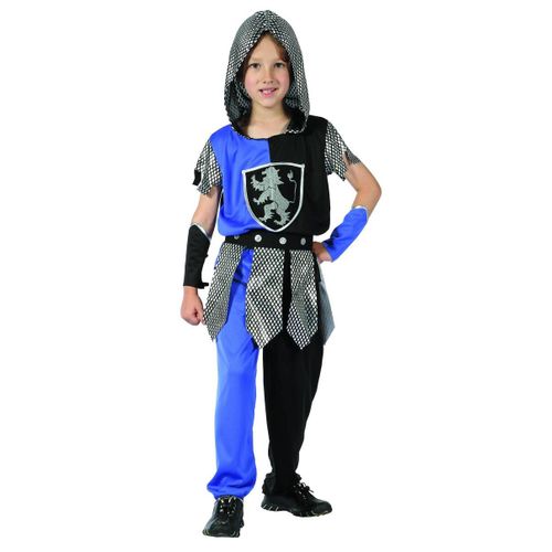 Déguisement Chevalier Bleu Et Noir Garçon - Taille: M 7-9 Ans (120-130 Cm)