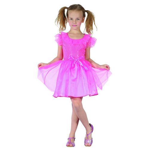 Déguisement Princesse Paillettes Roses Fille - Taille: M 7-9 Ans (120-130 Cm)