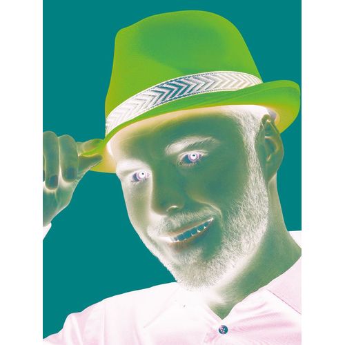 Chapeau Borsalino Trilby Orange Fluo Adulte