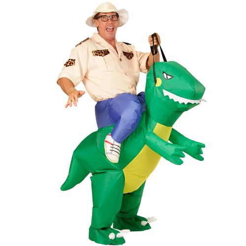 Déguisement Explorateur À Dos De Dinosaure Adulte